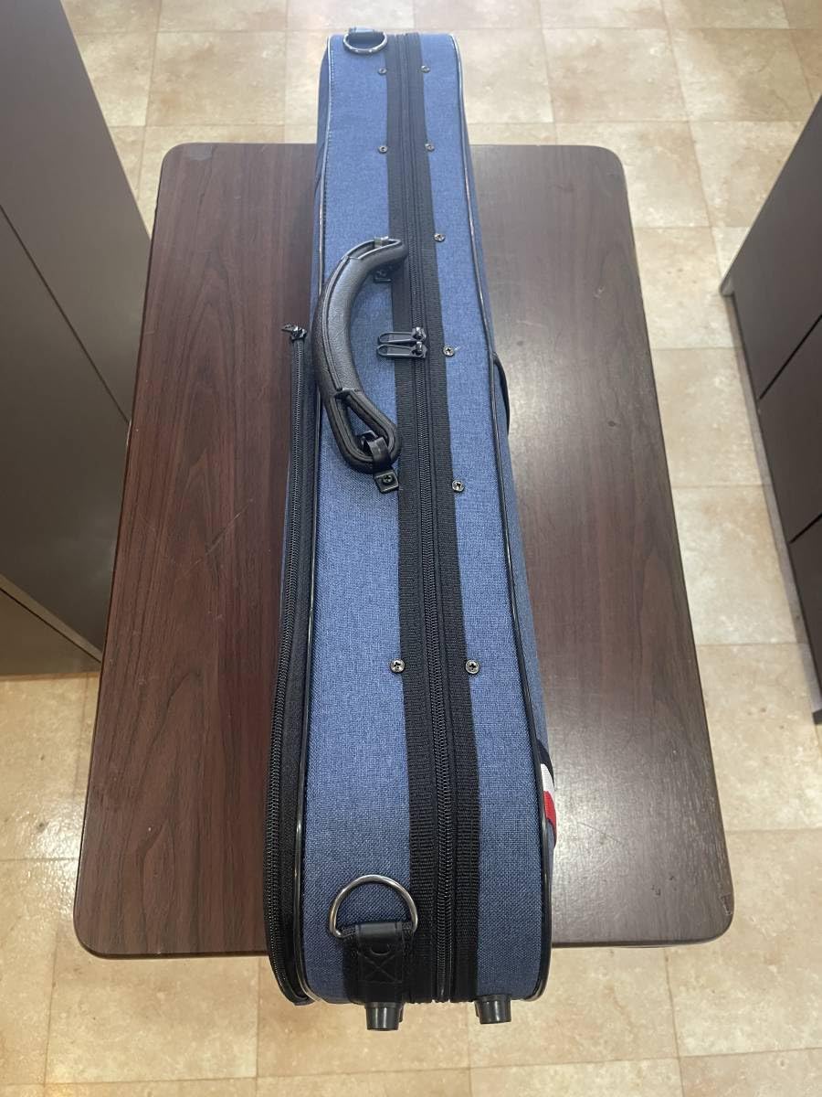 Amazon.co.jp: バイオリンケース楽器店出新 青トリコロール柄 44サイズ